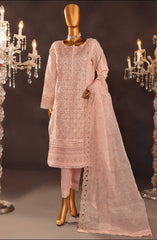 HZ RTW Falsafaa Formals Embroidered Organza Vol 05 D-175 POWDER PINK