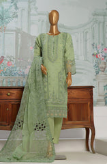 HZ RTW Falsafaa Formals Embroidered Organza Vol 03 D-176 GREEN