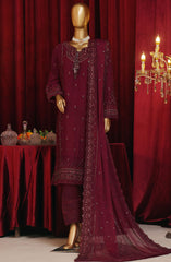 HZ RTW Fasaane Embroidered Chiffon Formals Vol 07 D-187 MAROON