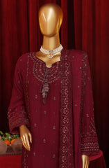 HZ RTW Fasaane Embroidered Chiffon Formals Vol 07 D-187 MAROON