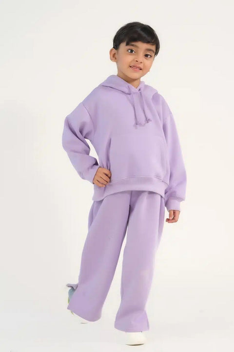Sprinkles Kids Winter Collection Hoodie With Slit Open Flared Pants – Lilac
