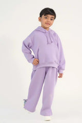 Sprinkles Kids Winter Collection Hoodie With Slit Open Flared Pants – Lilac