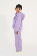 Sprinkles Kids Winter Collection Hoodie With Slit Open Flared Pants – Lilac