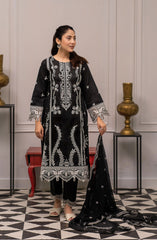 Roop Rang Stitched Collection By AL Harir Apparel D-11 Hoorain Black