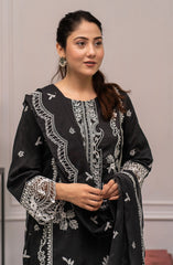 Roop Rang Stitched Collection By AL Harir Apparel D-11 Hoorain Black