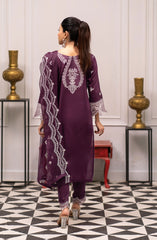 Roop Rang Stitched Collection By AL Harir Apparel D-12 Hoorain Purple