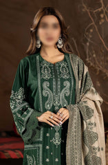 Johra Emerald Embroidered Winter Collection D-636