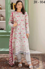 Johra Maneli Embroidered Printed Chikankari Lawn Collection 2024 D-954