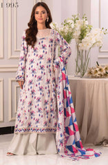 Lara by Johra Unstitched Lawn Summer Collection 2025 D-995