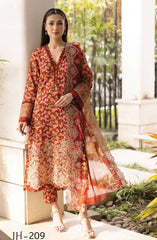 Johra Zargona Embroidered Printed Lawn Collection 2025 D-209