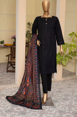 HZ Khaddar Embroidered Chikankari with Pashmina Shawl Collection D-05