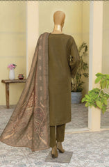 HZ Khaddar Embroidered Chikankari with Pashmina Shawl Collection D-06