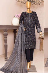 HZ Kalamkari Jacquard Embroidered Unstitched Collection D-10