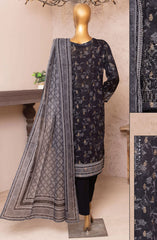 HZ Kalamkari Jacquard Embroidered Unstitched Collection D-10