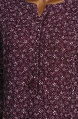 HZ Basics Printed Khaddar Co Ords RTW Vol 02 D-905 DARK PURPLE