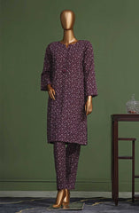 HZ Basics Printed Khaddar Co Ords RTW Vol 02 D-905 DARK PURPLE