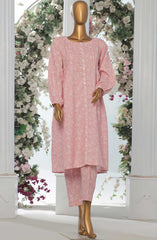 HZ Light Khaddar Frocks 2Pc Co Ords Vol 02 D-920 PASTEL PINK