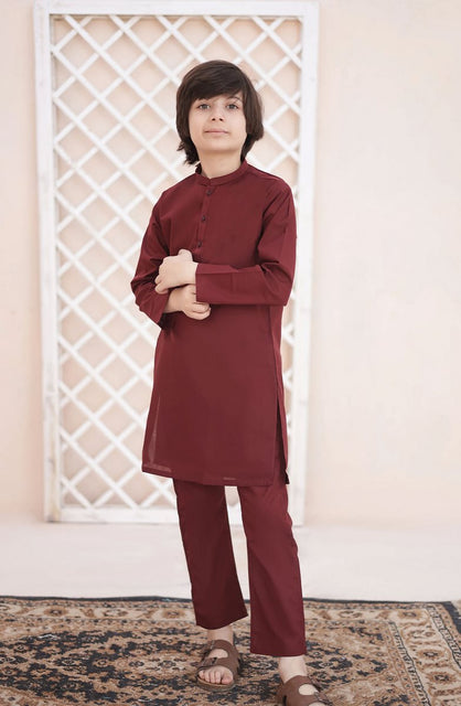 Ramazan Edit Kurta Trouser Collection By Hassan Jee KT 25 Rosewood Kurta Trouser