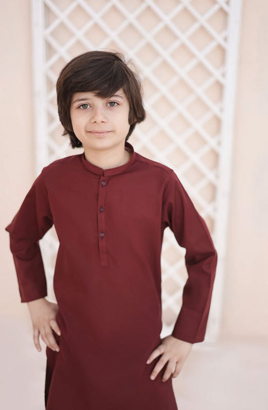 Ramazan Edit Kurta Trouser Collection By Hassan Jee KT 25 Rosewood Kurta Trouser
