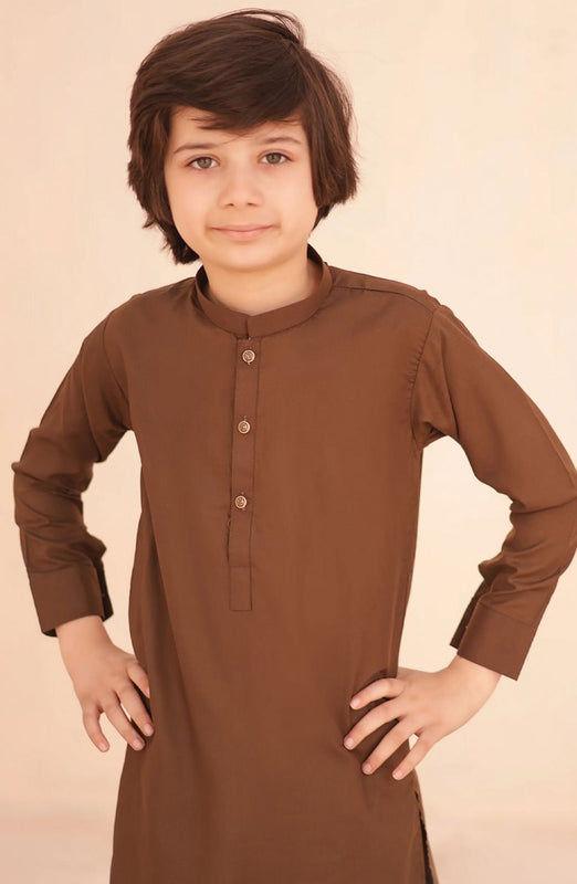 Ramazan Edit Kurta Trouser Collection By Hassan Jee KT 28 Coffee Brown Kurta Trouser