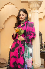 Raqs E Mughal Stitched Collection By AL Harir Apparel D-01 Khushbo Shocking Pink