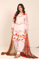 Nazmina Floret Luxury Swiss Lawn Collection D-17 Blushing Horizon