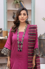 LA Rosa Embroidered Pret 3Pc Collection D-01 Magenta