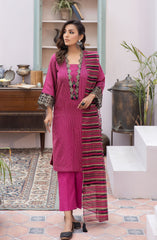 LA Rosa Embroidered Pret 3Pc Collection D-01 Magenta