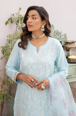 LA Rosa Luxury Pret 3Pc Collection D-09 Light Blue