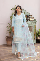 LA Rosa Luxury Pret 3Pc Collection D-09 Light Blue