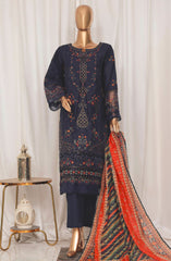 Bin Saeed Luxury Plain Cotton Embroidered 3 PC Collection Vol 3 D-046 B