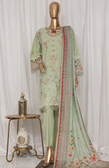 Bin Saeed Luxury Plain Cotton Embroidered 3 PC Collection Vol 3 D-133 A