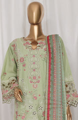 Bin Saeed Luxury Plain Cotton Embroidered 3 PC Collection Vol 3 D-133 A