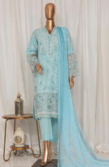 Bin Saeed Luxury Plain Cotton Embroidered 3 PC Collection Vol 3 D-142 B