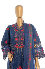 Bin Saeed Luxury Plain Cotton Embroidered 3 PC Collection Vol 3 D-146 A