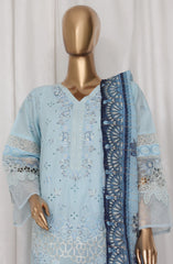 Bin Saeed Luxury Plain Cotton Embroidered 3 PC Collection Vol 3 D-150 C