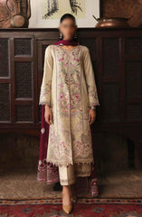 Qalamkar Qlinekari Winter Linen Unstitched Collection 2024 D-1  FAYE