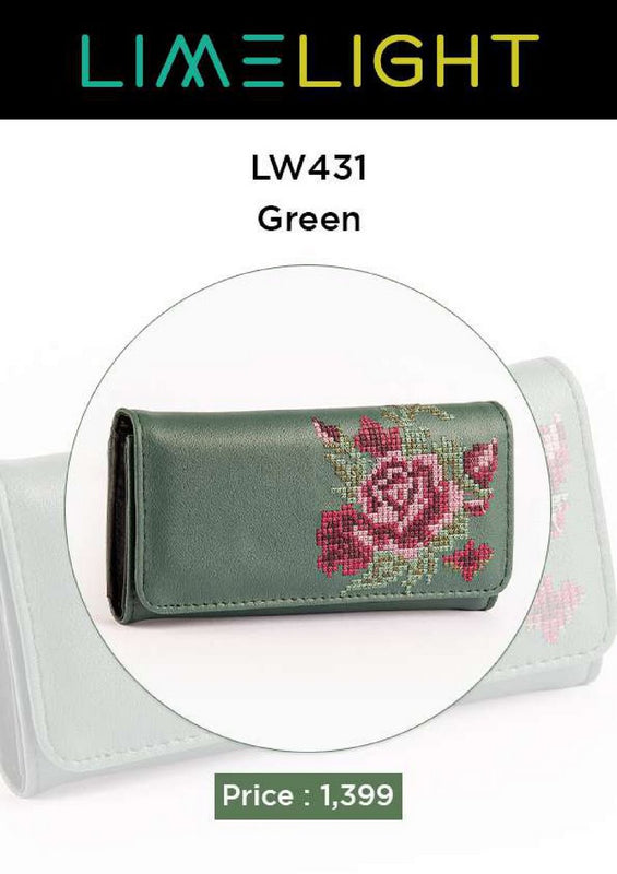 Lime Light Exclusive Wallet Collection LW 431 Green