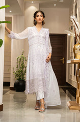 Zouj Ensembles Unstitched Chiffon Edit 25 D-03 Lilac Lush