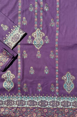 Adaa By Mahnoor Printed Cotton Lawn Suits Unstitched 2 Piece D-08 Lilac