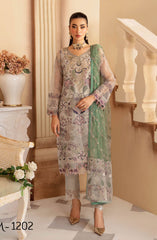 Ramsha Minhal Organza Collection Vol 12 D-1202