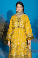 Marjjan Dyed Karandi Wool Embroidered Collection D-68 (MUSTARD)