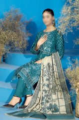 Marjjan Dyed Karandi Wool Embroidered Collection D-68 (SEA GREEN)