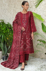 Sequins Embroidered Dyed Self Wool Collection by Marjjan D-71 (MAROON)