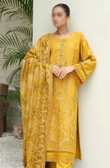 Sequins Embroidered Dyed Self Wool Collection by Marjjan D-71 (MUSTARD)