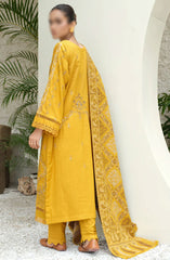 Sequins Embroidered Dyed Self Wool Collection by Marjjan D-71 (MUSTARD)