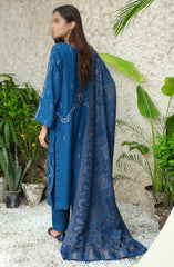 Sequins Embroidered Dyed Self Wool Collection by Marjjan D-71 (TEAL BLUE)