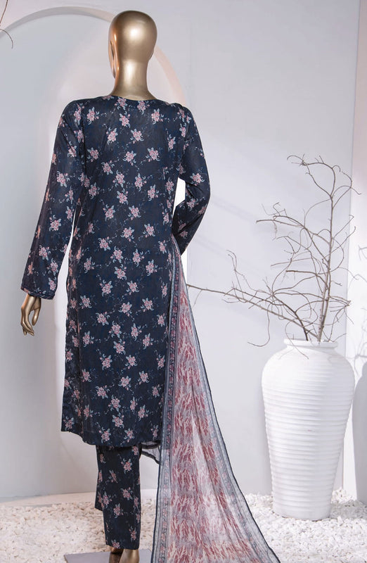 HZ Menakari Digital Printed Embroidered Collection 2024 D-86