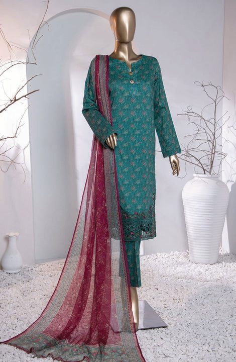HZ Menakari Digital Printed Embroidered Collection 2024 D-91