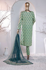 HZ Menakari Digital Printed Embroidered Collection 2024 D-96